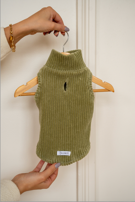 Moss Dog Sweater Tank